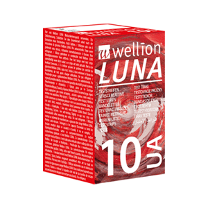 Wellion LUNA Harnsäure Teststreifen Wellion LUNA Harnsäure Teststreifen. High Tech Produkt. Besteht aus verschiedenen Schichten. AUTO CODING Tgie. Handliche Größe. Sip-in-Technologie verhindert eine Kontamination mit Blut. Für das Wellion LUNA Trio Blutzuckermessgerät. 10 Stück. Foto